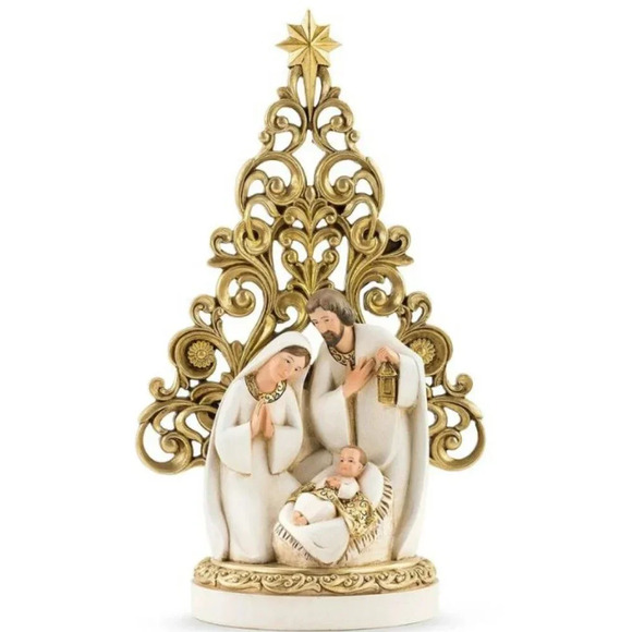 Napco Holy Family in White and Gold - Picture 1 of 1